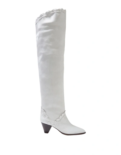 Shop Isabel Marant Woman Boot White Size 8 Soft Leather