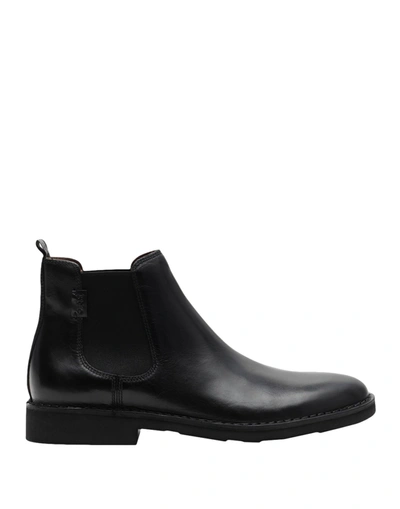 Shop Polo Ralph Lauren Talan Chelsea Leather Boots Man Ankle Boots Black Size 8 Cowhide