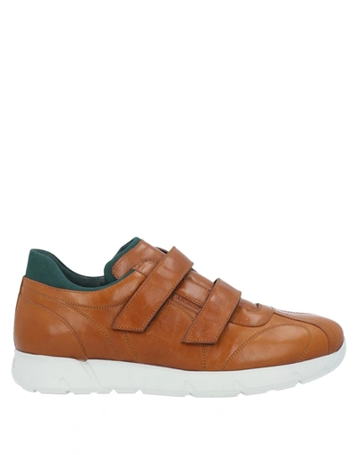 Shop A.testoni A. Testoni Man Sneakers Tan Size 7 Calfskin In Brown