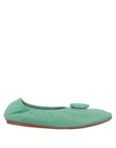 Shop Mercedes Castillo Ballet Flats In Light Green