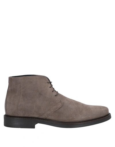 Shop Bruno Verri Man Ankle Boots Dove Grey Size 9 Soft Leather