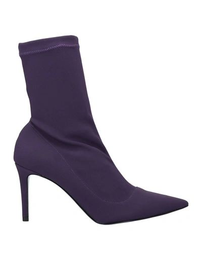 Shop Patrizia Pepe Ankle Boots In Purple