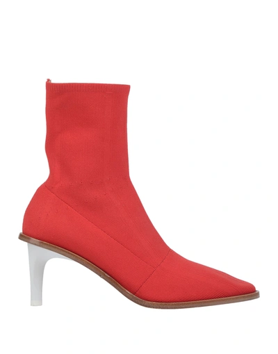 Shop Sportmax Woman Ankle Boots Red Size 9 Textile Fibers