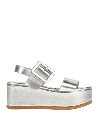 Shop Alberto Guardiani Sandals In Platinum