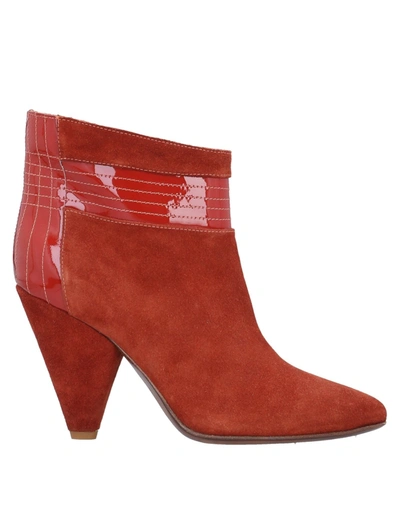 Shop Buttero Ankle Boots In Rust