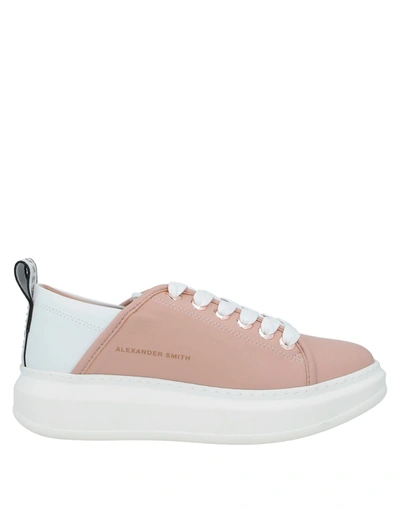 Shop Alexander Smith Woman Sneakers Blush Size 10 Soft Leather, Textile Fibers In Pink