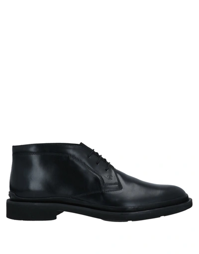 Shop Tod's Man Ankle Boots Black Size 8 Calfskin