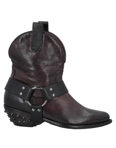 Shop Jp/david Ankle Boots In Dark Brown