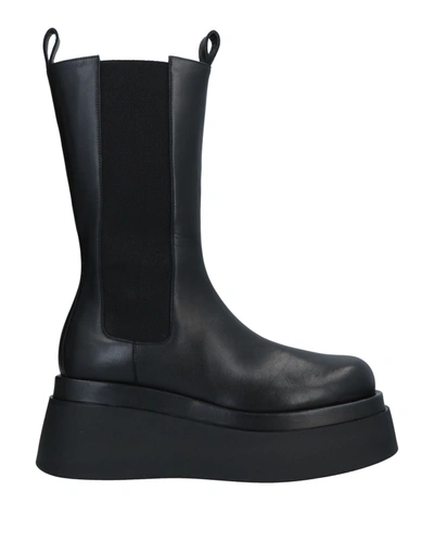 Shop Giampaolo Viozzi ¾ Chelsea Woman Boot Black Size 11 Calfskin