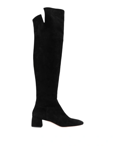 Shop A.bocca A. Bocca Camoscio Muschio Woman Knee Boots Black Size 8 Soft Leather