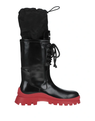 Shop Dsquared2 Man Boot Black Size 8 Leather, Textile Fibers
