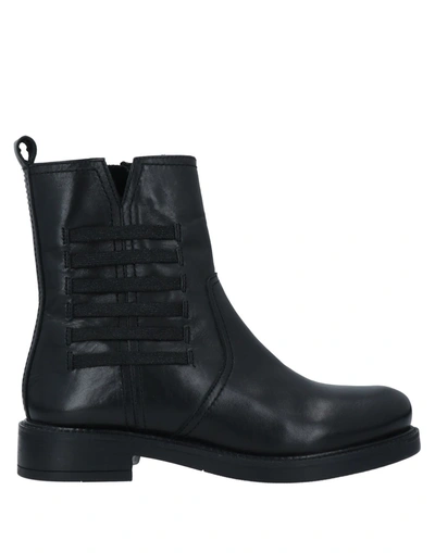 Shop Cafènoir Woman Ankle Boots Black Size 8 Soft Leather, Textile Fibers