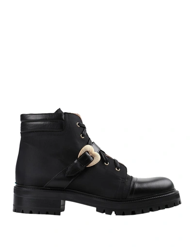 Shop A.bocca A. Bocca Nylon New Bomber Nero Woman Ankle Boots Black Size 7.5 Soft Leather, Textile Fibers