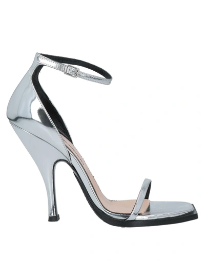 Shop Ermanno Scervino Sandals In Silver