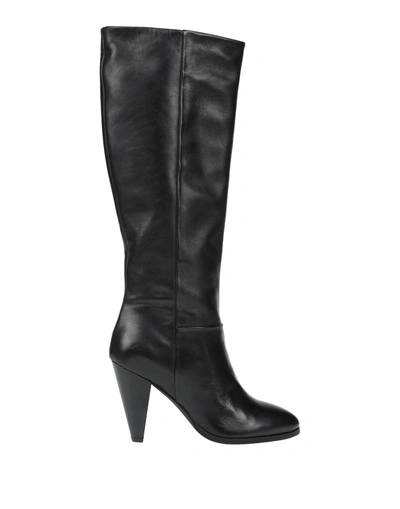 Paola Ferri Knee Boots In Black
