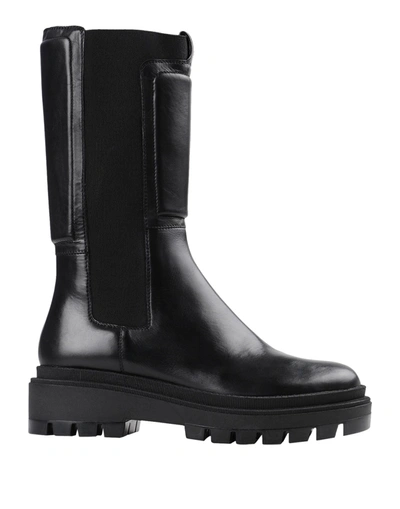 Shop Bruno Premi Woman Boot Black Size 10 Bovine Leather, Textile Fibers