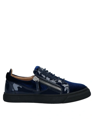 Shop Giuseppe Zanotti Sneakers In Blue