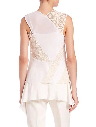 Shop 3.1 Phillip Lim / フィリップ リム Paneled Crossback Two-piece Silk Tank Top In Cream