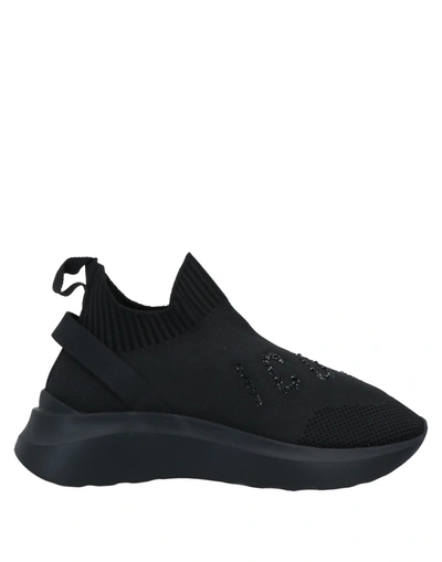 Shop Dsquared2 Woman Sneakers Black Size 6 Textile Fibers