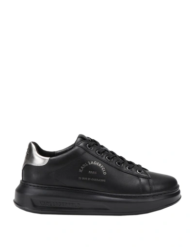 Shop Karl Lagerfeld Kapri Maison Karl Lace Woman Sneakers Black Size 7 Leather