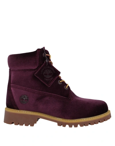 Off-white™ X Timberland Off-white&trade; X Timberland Ankle Boots In Garnet