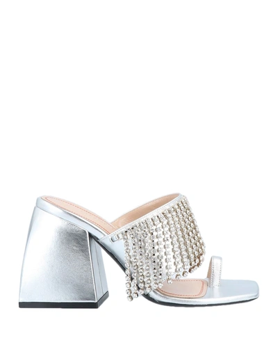 Shop Nodaleto Toe Strap Sandals In Silver
