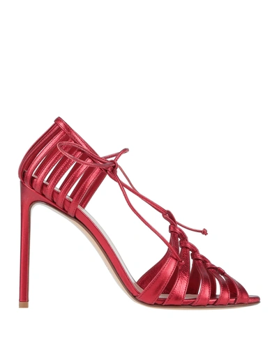 Shop Francesco Russo Sandals In Red