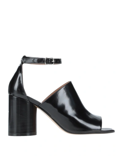 Shop Maison Margiela Woman Sandals Black Size 7 Soft Leather