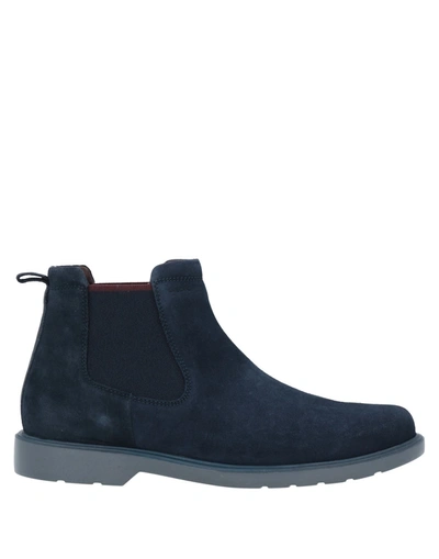 Shop Geox Ankle Boots In Dark Blue