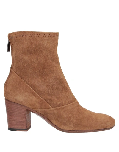 Shop Alberto Fasciani Woman Ankle Boots Camel Size 7 Soft Leather In Beige