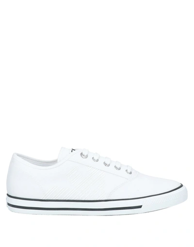 Shop Ea7 Man Sneakers White Size 7.5 Textile Fibers