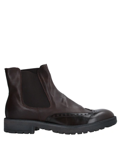 Shop Exibit Ankle Boots In Dark Brown