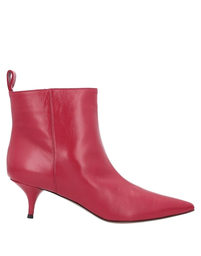 Shop L'autre Chose L' Autre Chose Woman Ankle Boots Brick Red Size 6 Soft Leather