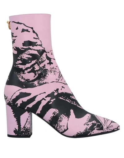 Shop Valentino Ankle Boots In Pink