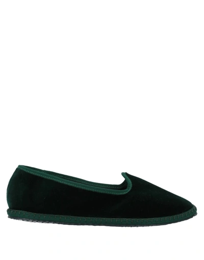 Shop Vibi Venezia Loafers In Dark Green
