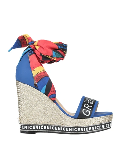 Shop Gianmarco Lorenzi Sandals In Bright Blue
