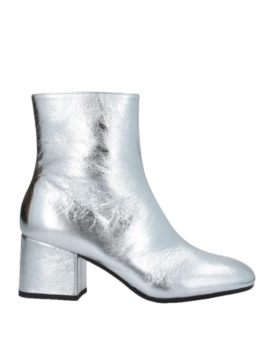Shop Marni Woman Ankle Boots Silver Size 7 Soft Leather