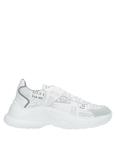 Shop John Galliano Sneakers In White