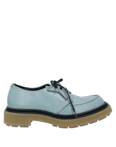 Shop Adieu Lace-up Shoes In Sky Blue