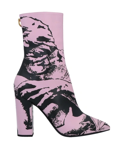 Shop Valentino Ankle Boots In Pink