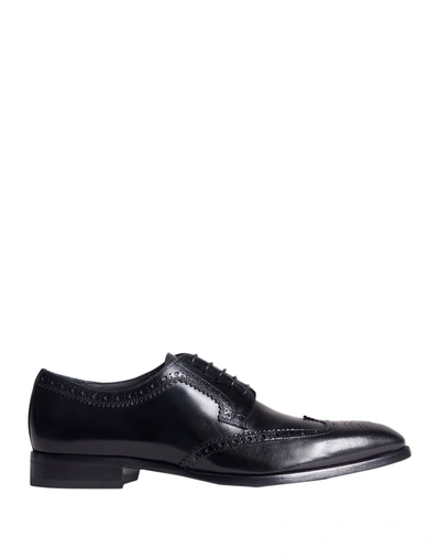 Shop Dunhill Man Lace-up Shoes Black Size 6.5 Soft Leather