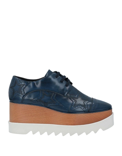 Shop Stella Mccartney Lace-up Shoes In Blue