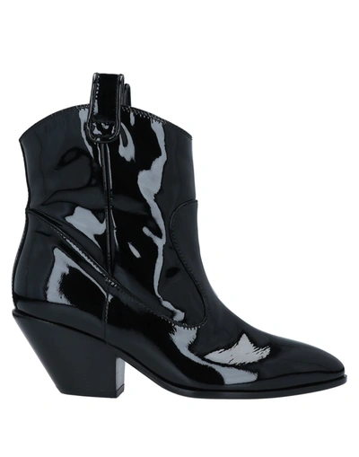 Shop Giuseppe Zanotti Woman Ankle Boots Black Size 7 Soft Leather