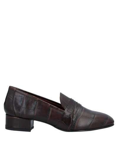 Shop La Corte Della Pelle By Franco Ballin Loafers In Dark Brown