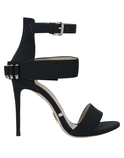 Shop Gianmarco Lorenzi Sandals In Black