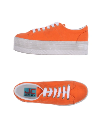 Shop Jc Play By Jeffrey Campbell Woman Sneakers Orange Size 10 Textile Fibers