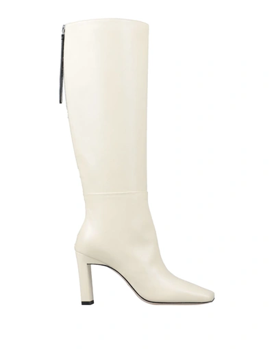 Shop Wandler Knee Boots In Ivory