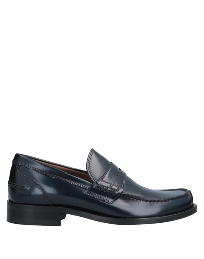 Shop Antica Cuoieria Man Loafers Midnight Blue Size 8 Soft Leather In Dark Blue