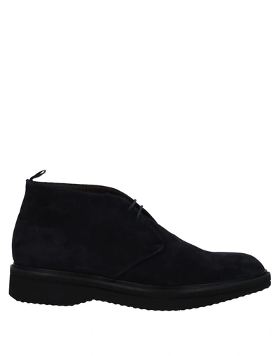 Shop Green George Ankle Boots In Dark Blue