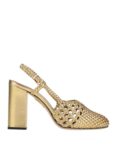 Shop Charlotte Olympia Pumps In Gold